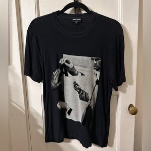 Giorgio Armani Black & White Graphic Tee